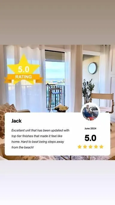 Ocean View- King - Romantic Couples Oasis - Private Access To Beach! Appartamento *