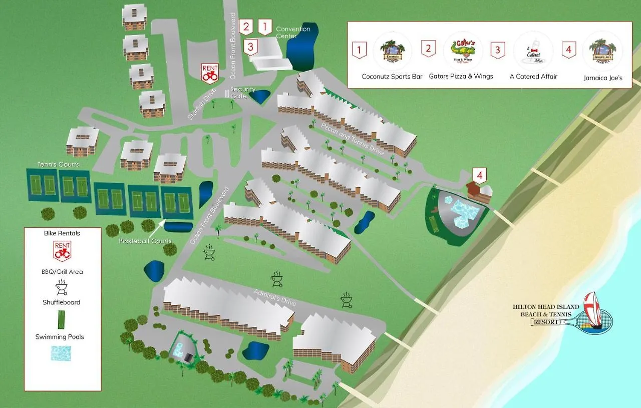 Luxury Beach With Amazing Amenities Biggest Pool On Hhi Beach Tennis * 希爾頓黑德島