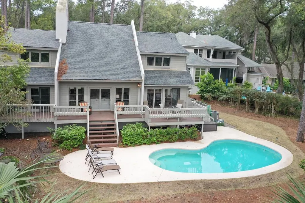 18 Stoney Creek On The Golf Course Private Pool Spacious Sleeps 10 Sea Pines Hilton Head Island